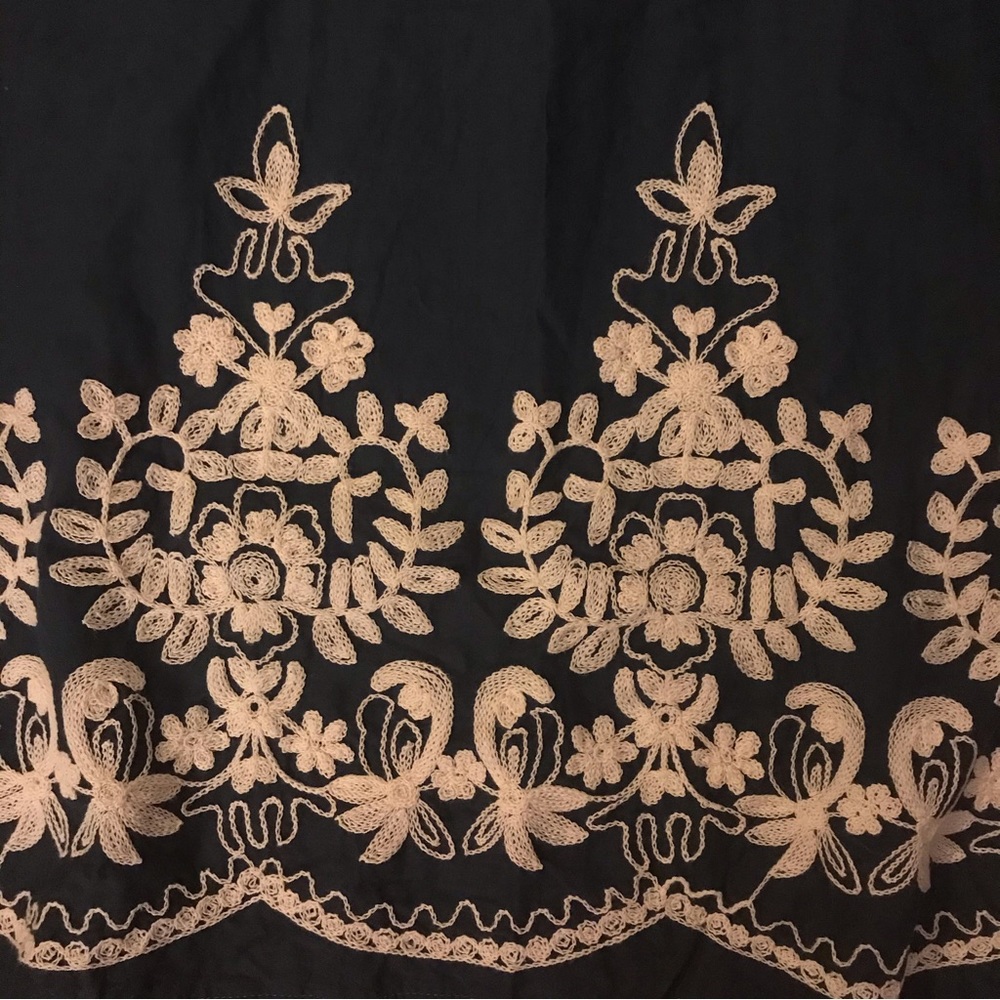 Sassybling Navy White Embroidered Tunic Dress, EUC, S - Picture 6 of 11